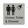 Unisex Airlock Toilet And Shower Sign